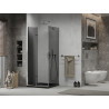 Mexen Lima cabină de duș pliabilă 90 x 90 cm, grafit, crom + cadă Flat, negru - 856-090-090-01-40-4070