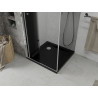 Mexen Lima cabină de duș pliabilă 90 x 90 cm, grafit, crom + cadă Flat, negru - 856-090-090-01-40-4070