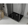 Mexen Lima cabina de duș pliabilă 90 x 100 cm, grafit, crom + cadă de duș Flat, negru - 856-090-100-01-40-4070