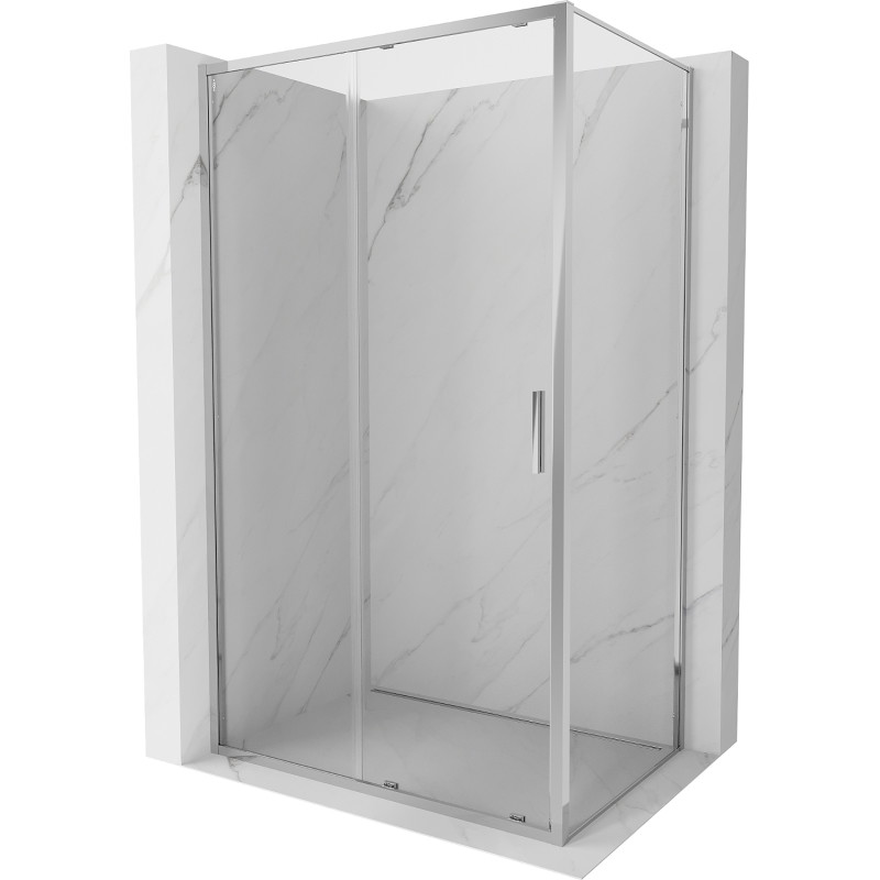 Mexen Exo-S cabină de duș culisantă 140 x 100 cm, transparentă, cromată - 8151-140-100-01-00