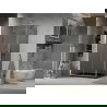 Mexen Lima cabină de duș pliabilă 90 x 120 cm, Grafit, Crom + cadă de duș Flat, Neagră - 856-090-120-01-40-4070