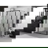 Mexen Exo cabină de duș cu deschidere 155 x 95 cm, transparent, negru - 819-155-095-70-00