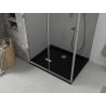 Mexen Lima cabina de duș pliabilă 100 x 80 cm, grafit, crom + cadă Flat, negru - 856-100-080-01-40-4070