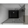 Mexen Lima cabină de duș pliabilă 100 x 80 cm, grafit, crom + cadă de duș Flat, negru - 856-100-080-01-40-4070
