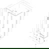 Mexen Exo cabină de duș cu deschidere 155 x 95 cm, transparent, negru - 819-155-095-70-00