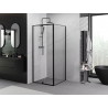 Mexen Exo-R cabina de duș rabatabilă 100 x 100 cm, transparentă, neagră - 819-100-100-70-00