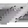Mexen Exo cabină de duș cu ușă batantă 100 x 100 cm, transparentă, neagră - 819-100-100-70-00