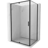 Mexen Exo cabină de duș pivotantă 110 x 100 cm, transparentă, neagră - 819-110-100-70-00