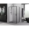Mexen Exo cabină de duș pivotantă 110 x 100 cm, transparentă, neagră - 819-110-100-70-00