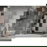 Mexen Lima cabină de duș pliabilă 100 x 90 cm, Grafit, Crom + cadă de duș Flat, Neagră - 856-100-090-01-40-4070