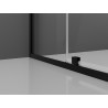 Mexen Exo-R cabina de duș batantă 125 x 100 cm, transparentă, neagră - 819-125-100-70-00