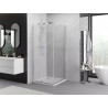 Mexen Exo-R Duo cabina de duș pătrată cu ușă batantă 70 x 70 cm, transparentă, crom - 8110-070-070-01-00