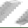Mexen Exo cabină de duș pătrată cu ușă batantă 80 x 80 cm, transparentă, crom - 8110-080-080-01-00
