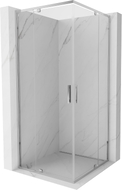 Mexen Exo-R Duo 90 x 90 cm-es, átlátszó, króm sarokkád - 8110-090-090-01-00
