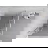 Mexen Exo cabină de duș pătrată cu ușă batantă 80 x 80 cm, transparentă, crom - 8110-080-080-01-00