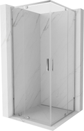 Mexen Exo-R Duo cabina de duș pătrată pivotantă 100 x 100 cm, transparentă, cromată - 8110-100-100-01-00
