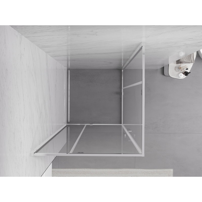 Mexen Exo-R Duo 90 x 90 cm-es, átlátszó, króm sarokkád - 8110-090-090-01-00