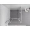Mexen Exo-R Duo 100 x 100 cm-es, nyílóajtós, négyzet alakú zuhanykabin, átlátszó, króm - 8110-100-100-01-00