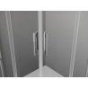 Mexen Exo-R Duo 80 x 80 cm-es, szögletes, nyitható zuhanykabin, átlátszó, króm - 8110-080-080-01-00