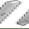Mexen Exo cabină de duș pătrată cu uși batante 100 x 100 cm, transparent, negru - 8110-100-100-70-00