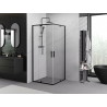 Mexen Exo-R Duo cabina de duș pătrată cu deschidere 100 x 100 cm, transparentă, neagră - 8110-100-100-70-00