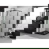 Mexen Exo cabină de duș pătrată cu uși batante 100 x 100 cm, transparent, negru - 8110-100-100-70-00