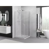 Mexen Exo-S Duo cabina de duș pătrată, glisantă 70 x 70 cm, transparentă, crom - 8111-070-070-01-00