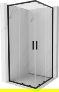 Mexen Exo cabină de duș pătrată culisantă 70 x 70 cm, transparent, negru - 8111-070-070-70-00