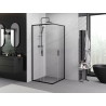 Mexen Exo-S Duo cabina de duș pătrată glisantă 70 x 70 cm, transparentă, neagră - 8111-070-070-70-00