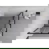 Mexen Exo cabină de duș pătrată cu uși culisante 100 x 100 cm, transparentă, neagră - 8111-100-100-70-00