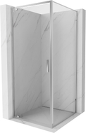 Mexen Exo-BR nyíló zuhanykabin 75 x 75 cm, átlátszó, króm - 8181-075-075-01-00