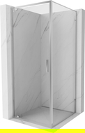 Mexen Exo cabină de duș cu deschidere 75 x 75 cm, transparent, crom - 8181-075-075-01-00