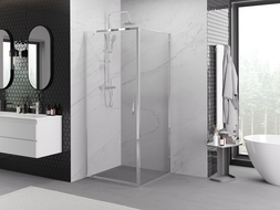 Mexen Exo cabină de duș pivotantă 85 x 85 cm, transparentă, crom - 8181-085-085-01-00