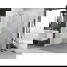 Mexen Exo cabină de duș cu deschidere de 90 x 100 cm, transparent, crom - 8181-090-100-01-00