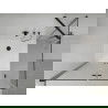 Mexen Lima cabină de duș pliabilă 70 x 90 cm, transparent, Neagră + cadă de duș Flat, Albă - 856-070-090-70-00-4010B