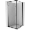 Mexen Exo-BR cabină de duș cu uși batante 70 x 70 cm, transparent, neagră - 8181-070-070-70-00