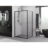 Mexen Exo-S cabina de duș culisantă 100 x 70 cm, transparentă, neagră - 8151-100-070-70-00