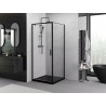 Mexen Exo-BR cabină de duș cu uși batante 70 x 70 cm, transparent, neagră - 8181-070-070-70-00