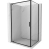 Mexen Exo-BR cabina de duș batantă 85 x 70 cm, transparentă, neagră - 8181-085-070-70-00