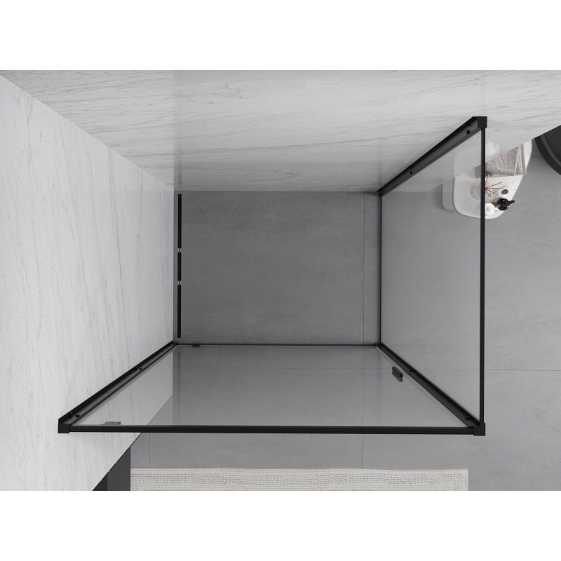 Mexen Exo-BR cabina de duș batantă 85 x 70 cm, transparentă, neagră - 8181-085-070-70-00