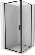 Mexen Exo cabină de duș oscilantă 75 x 75 cm, transparentă, neagră - 8181-075-075-70-00