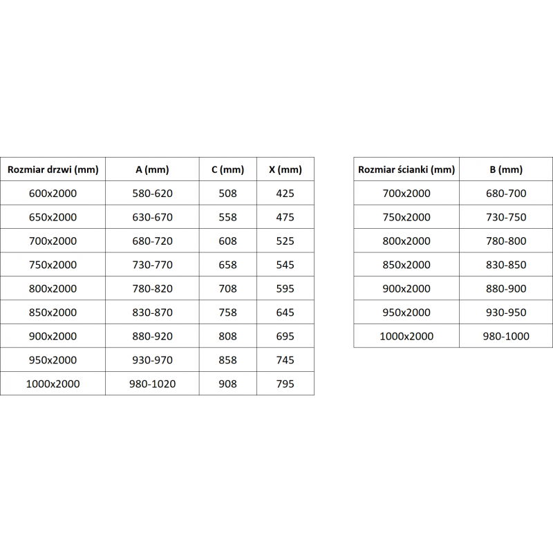 Mexen Exo zuhanykabin nyíló ajtóval 100 x 90 cm, átlátszó, fekete - 8181-100-090-70-00