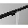Mexen Exo-S tolóajtós zuhanykabina 155 x 70 cm, átlátszó, fekete - 8151-155-070-70-00