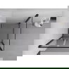 Mexen Exo cabină de duș cu ușă batantă 80 x 80 cm, transparentă, neagră - 814-080-080-70-00