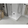 Mexen Lima cabina de duș pliabilă 80 x 80 cm, transparentă, neagră + cadă de duș Flat, albă - 856-080-080-70-00-4010B