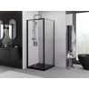 Mexen Exo-B Duo cabină de duș basculantă 100 x 100 cm, transparent, neagră - 814-100-100-70-00