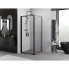 Mexen Exo-B Duo cabină de duș basculantă 100 x 100 cm, transparent, neagră - 814-100-100-70-00