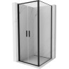 Mexen Exo-B Duo cabină de duș basculantă 100 x 100 cm, transparent, neagră - 814-100-100-70-00