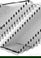 Mexen Exo cabină de duș glisantă 110 x 75 cm, transparentă, neagră - 8151-110-075-70-00