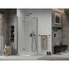 Mexen Lima cabina de duș pliabilă 80 x 80 cm, transparentă, neagră + cadă de duș Flat, albă - 856-080-080-70-00-4010B